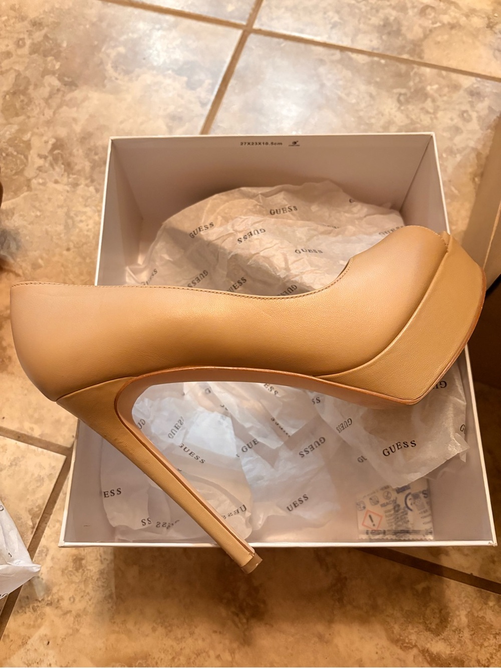GUESS Tan Platform Stiletto Pump - Sleek Women's Heel